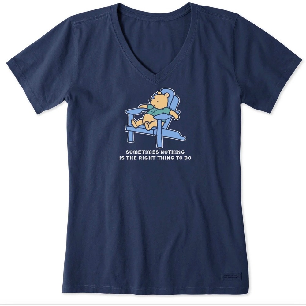 Life is Good Winnie The Pooh Adirondack Short‎ Sleeve Crusher Vee Size XXXL NWT